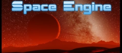 Paisaje alienígena en el simulador SpaceEngine