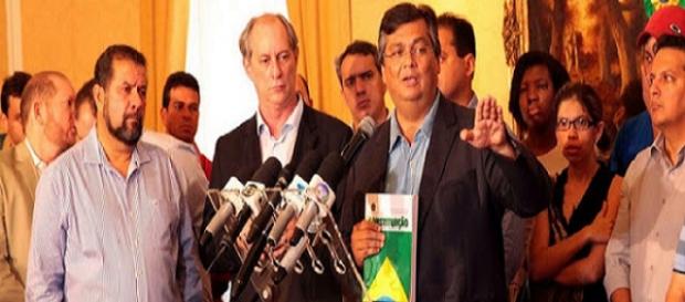 Ciro e DIno denunciam golpe contra Dilma Ciro e DIno denunciam golpe contra Dilma