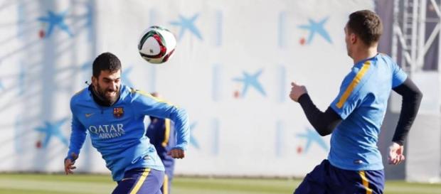 Arda Turan im Training beim FC Barcelona Arda Turan im Training beim FC Barcelona