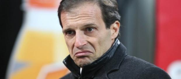 Una smorfia di disappunto di Allegri. Una smorfia di disappunto di Allegri.