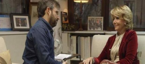 Esperanza Aguirre y Jordi Évole Esperanza Aguirre y Jordi Évole