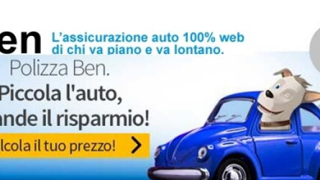 Ben assicura l'auto online: risparmi e costi bassi