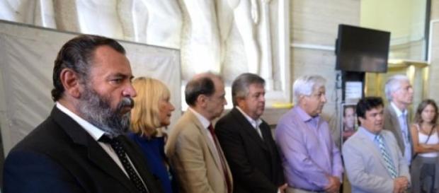 Piumato junto a los fiscales Piumato junto a los fiscales