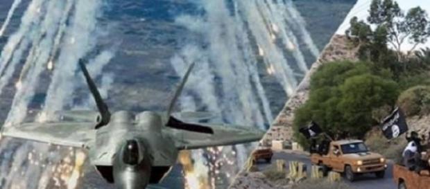 L'armée libyenne bombarde Daash L'armée libyenne bombarde Daash