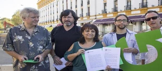Presentación de los portavoces de Ganemos Sevilla. Presentación de los portavoces de Ganemos Sevilla.