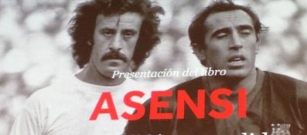 La portada del libro con Asensi y Del Bosque La portada del libro con Asensi y Del Bosque