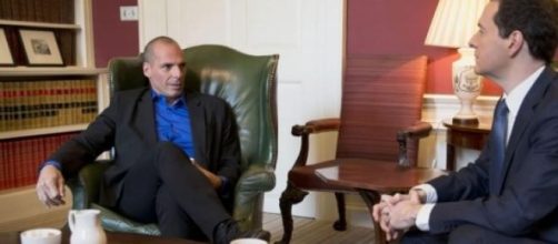 Yanis Varoufakis insieme a George Osborne