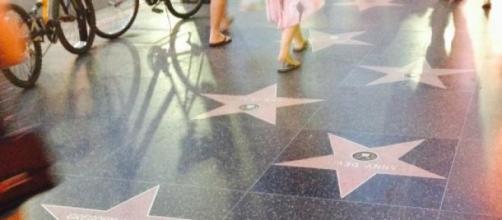 The Walk of Fame on Hollywood Boulevard