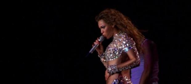 Beyoncé durante un concierto en Barcelona Beyoncé durante un concierto en Barcelona