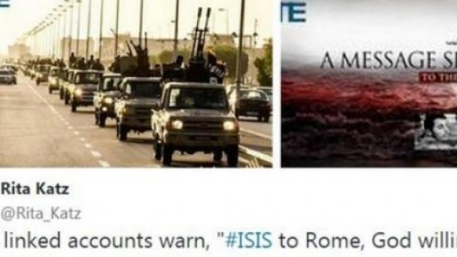 Il tweet pubblicato da Rita Katz 