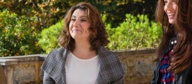 A atriz numa das gravações de Jardins Proibidos! A atriz numa das gravações de Jardins Proibidos!