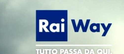 Il logo di Rai Way tra le nuvole