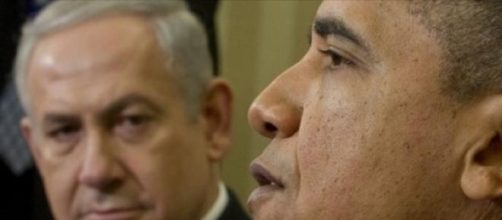 Netanyahu and Obama during an official meeting