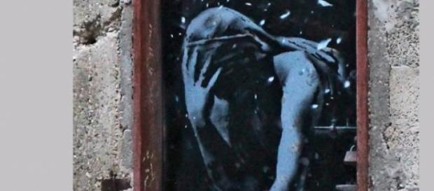 Bansky deixou a sua marca nos edifícios destruídos Bansky deixou a sua marca nos edifícios destruídos