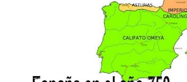 Peninsula iberica en el año 750 Peninsula iberica en el año 750