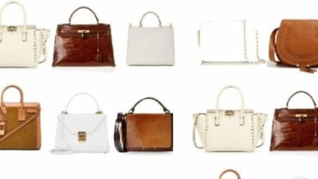 Borse total white e caramel