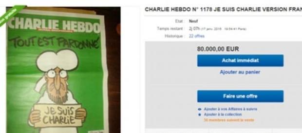Charlie Hebdo a vendre sur eBay Charlie Hebdo a vendre sur eBay