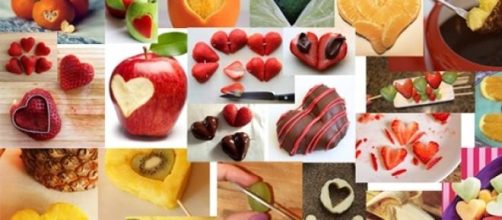 Idee per san Valentino, frutta a forma di cuore