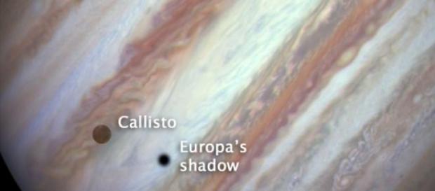 Eclipse triple sobre Júpiter(Clic ampliar imagen) Eclipse triple sobre Júpiter(Clic ampliar imagen)