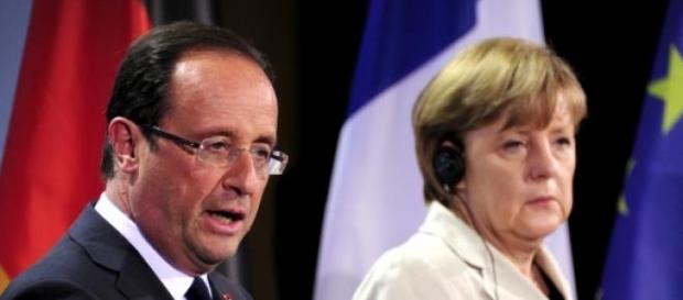 Francois Hollande et Angela Merkel. Francois Hollande et Angela Merkel.