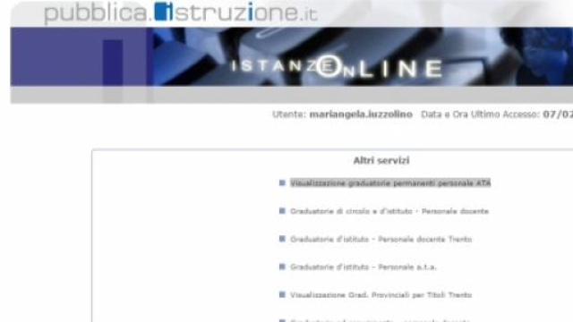 Graduatorie di Istituto III fascia personale ata