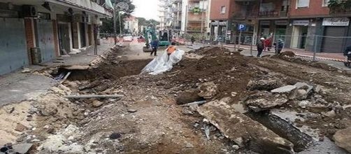 Lavori in corso a Napoli a seguito del mal tempo