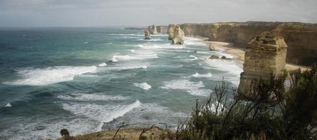 Die beeindruckenden Felsen "Twelve Apostels". Die beeindruckenden Felsen "Twelve Apostels".