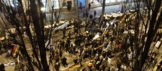 Bagida-Demonstranten in München. Bagida-Demonstranten in München.