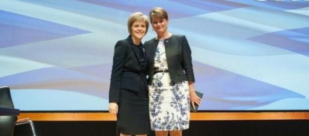 Leanne Wood and Nicola Sturgeon Leanne Wood and Nicola Sturgeon