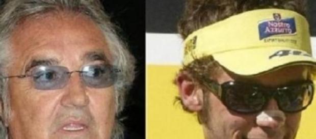 Rossi, Flavio Briatore e Valentino Rossi, Flavio Briatore e Valentino