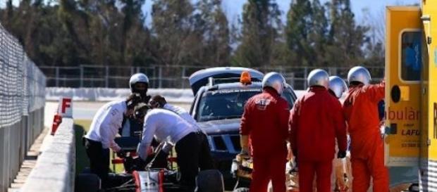 Accidente de Alonso en Montmeló Accidente de Alonso en Montmeló