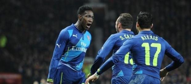 Danny Welbeck celebrates scoring the winner Danny Welbeck celebrates scoring the winner