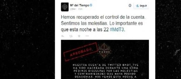 'El Ministerio del Tiempo' recuperó su cuenta 'El Ministerio del Tiempo' recuperó su cuenta