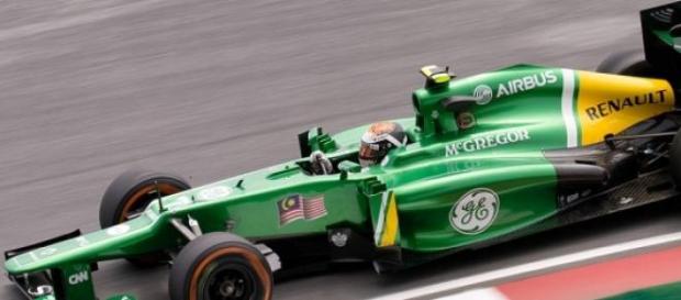 Giedo Van de Garde driving for Catherham Giedo Van de Garde driving for Catherham