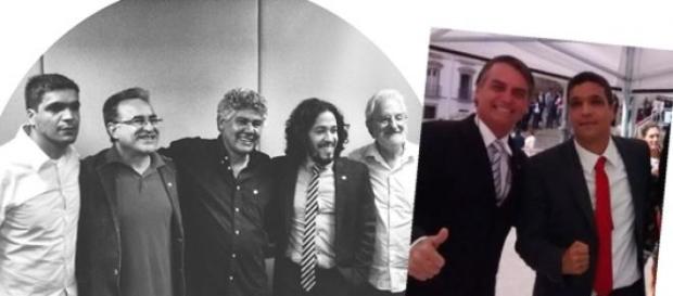Bancada do PSOL(esq) e Bolsonaro com Daciolo(dir) Bancada do PSOL(esq) e Bolsonaro com Daciolo(dir)