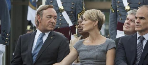 Robin Whright y Kevin Spacey en House of Cards Robin Whright y Kevin Spacey en House of Cards