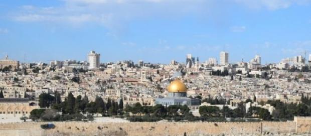 A land in turmoil: View of the Old city, Jerusalem A land in turmoil: View of the Old city, Jerusalem