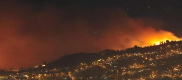 Vista de incendio en Chile Vista de incendio en Chile
