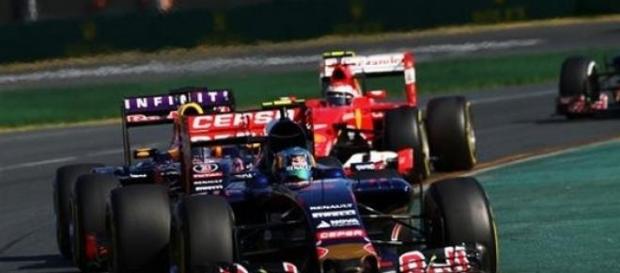 Le jeune Carlos Sainz au volant de sa Toro Rosso Le jeune Carlos Sainz au volant de sa Toro Rosso