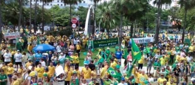 Concentração dos manifestantes em Fortaleza Concentração dos manifestantes em Fortaleza