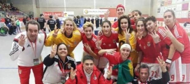 Benfica campeão europeu de hóquei feminino Benfica campeão europeu de hóquei feminino