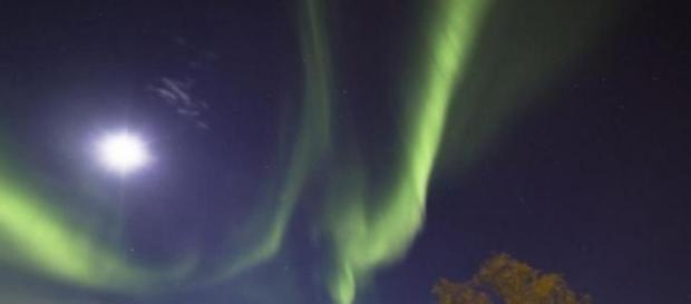 Aurora boreale sul Nord America Aurora boreale sul Nord America