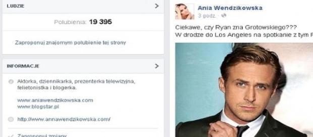 Wendzikowska na Facebooku Wendzikowska na Facebooku