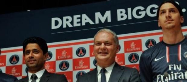 Président du PSG, vice-président Emirates, Zlatan Président du PSG, vice-président Emirates, Zlatan