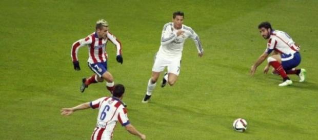 Real Madrid y Atlético, en un partido de este año Real Madrid y Atlético, en un partido de este año