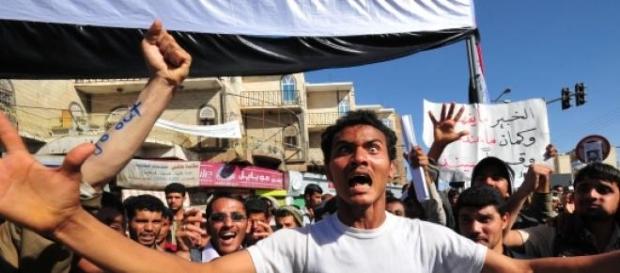 Scene from the 2011-2012 Yemeni Revolution Scene from the 2011-2012 Yemeni Revolution