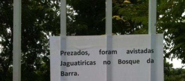 Aviso aos visitantes da reserva ecológica Aviso aos visitantes da reserva ecológica