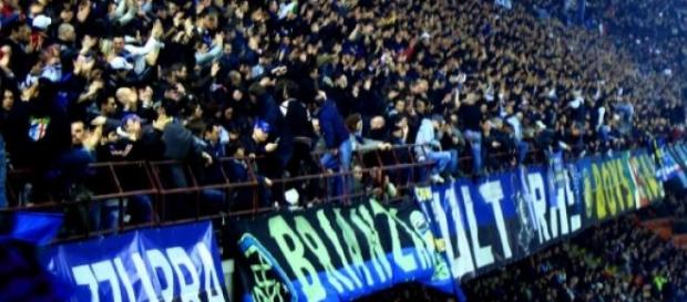 la curva nord interista a San Siro la curva nord interista a San Siro