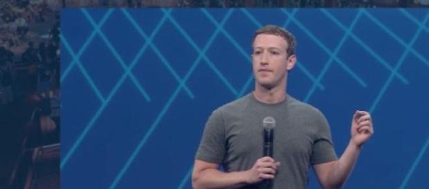 Mark Zuckerberg at F8 2015. Mark Zuckerberg at F8 2015.
