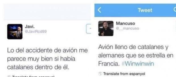 Algunos de las lindezas publicadas en Tweeter Algunos de las lindezas publicadas en Tweeter